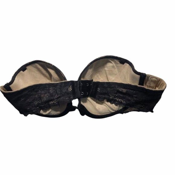 #3405 Victoria's Secret BioFit Multi-Way Lined Strapless Bra 34C Black Underwire - Picture 2 of 6